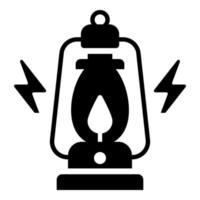 stile glifo icona vettoriale lanterna per web e dispositivi mobili.