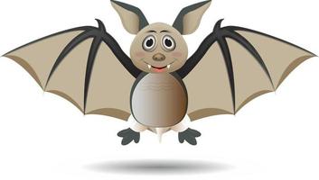 simpatico cartone animato pipistrello di halloween vettore