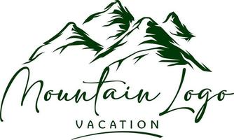 illustrazione creativa vettore di progettazione del logo di montagna semplice, icona del logo di montagna