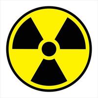 icona del segno di radiazione. design grafico piatto. simbolo su sfondo bianco. illustrazione vettoriale. vettore