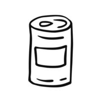 illustrazione vettoriale di doodle semplice bottiglia di soda