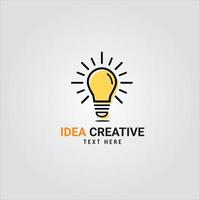 stock vettoriale di design del logo dell'idea creativa.