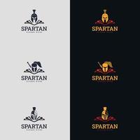 l'icona del logo spartano progetta il vettore. adatto per il logo aziendale, la stampa, il digitale, l'icona, le app e altri scopi di materiale di marketing. set logo spartano vettore