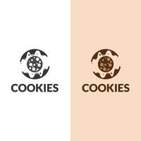ispirazione per il design del logo biscotto. set di cookie logo concept design template vector, logotipo del marchio alimentare retrò vettore