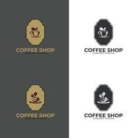 logo della caffetteria. logo del caffè. set di moderni loghi di caffetteria vintage. illustrazione vettoriale. vettore