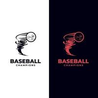 distintivo di baseball, logo sportivo, identità della squadra, illustrazione vettoriale