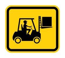 cartello del carrello elevatore, carrello elevatore di avvertimento di pericolo vettore