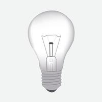 illustrazione di un'icona della lampada in nero, design a luce energetica, vettore