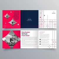 modello di brochure ripiegabile design geometrico minimalista per aziende e aziende. modello di vettore dell'opuscolo di concetto creativo.