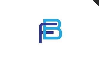 alfabeto lettere iniziali monogramma logo fb, bf, f e b vettore