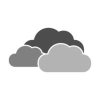 icona di vettore di nuvole isolata su sfondo bianco