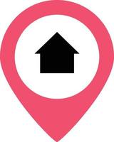 indicatori di mappa moderni rossi e casa e casa vettore
