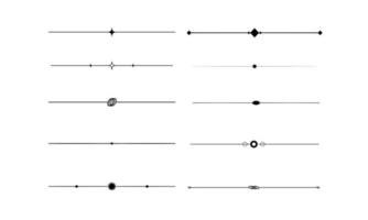 set di semplici divisori di pagina decorativi ed elementi di design vettore