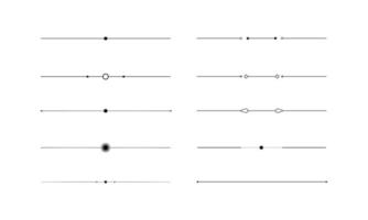 set di semplici divisori di pagina decorativi ed elementi di design vettore