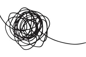 doodle abbozzato penna e scarabocchio isolato su sfondo bianco. illustrazione vettoriale