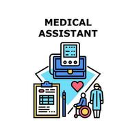 illustrazione vettoriale dell'icona dell'assistente medico