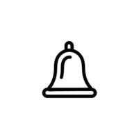 vettore icona campana. illustrazione del simbolo del contorno isolato