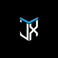 jx lettera logo design creativo con grafica vettoriale