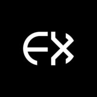 fx lettera logo design creativo con grafica vettoriale