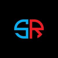 sr lettera logo design creativo con grafica vettoriale