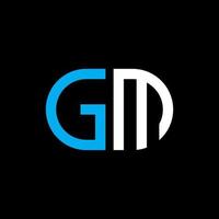 gm lettera logo design creativo con grafica vettoriale