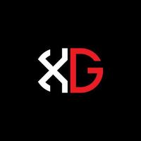 xg lettera logo design creativo con grafica vettoriale