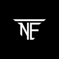 nf lettera logo design creativo con grafica vettoriale