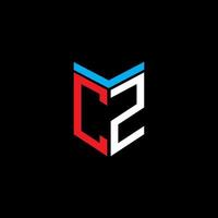 cz lettera logo design creativo con grafica vettoriale