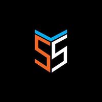 ss lettera logo design creativo con grafica vettoriale