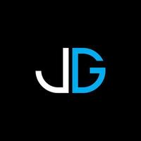 jg lettera logo design creativo con grafica vettoriale