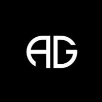 ag lettera logo design creativo con grafica vettoriale