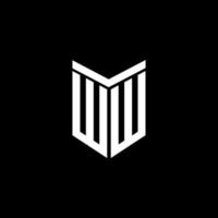 ww lettera logo design creativo con grafica vettoriale