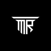 Mr lettera logo design creativo con grafica vettoriale
