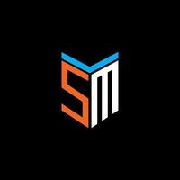 sm lettera logo design creativo con grafica vettoriale