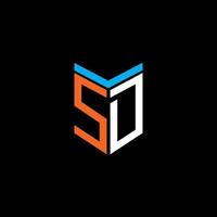 sd lettera logo design creativo con grafica vettoriale