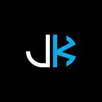 jk lettera logo design creativo con grafica vettoriale