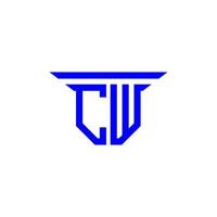 cw lettera logo design creativo con grafica vettoriale