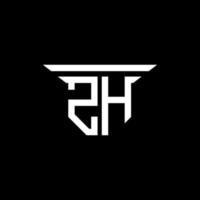 zh lettera logo design creativo con grafica vettoriale