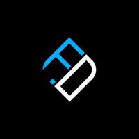 fd lettera logo design creativo con grafica vettoriale