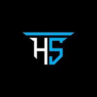hs lettera logo design creativo con grafica vettoriale