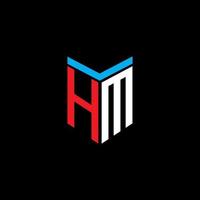 hm lettera logo design creativo con grafica vettoriale