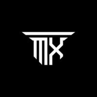 mx lettera logo design creativo con grafica vettoriale