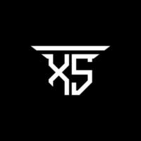 xs lettera logo design creativo con grafica vettoriale