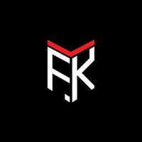 fk lettera logo design creativo con grafica vettoriale