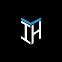 ih lettera logo design creativo con grafica vettoriale