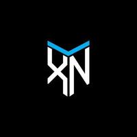 xn lettera logo design creativo con grafica vettoriale