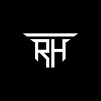 rh lettera logo design creativo con grafica vettoriale