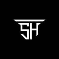 sh lettera logo design creativo con grafica vettoriale