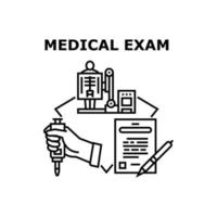 illustrazione vettoriale dell'icona dell'esame medico