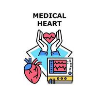 illustrazione vettoriale dell'icona del cuore medico